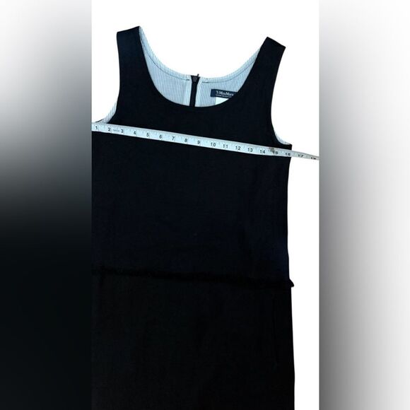 ‘S Max Mara Black Linen Sleeveless Sheath Dress 4 - Picture 4 of 6
